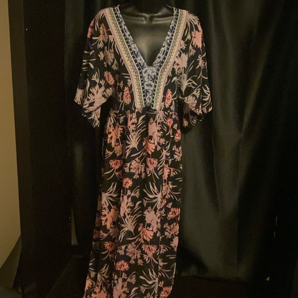 Flower long dress flower design